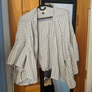 Universal Thread Linen Blend Swim Cover Up